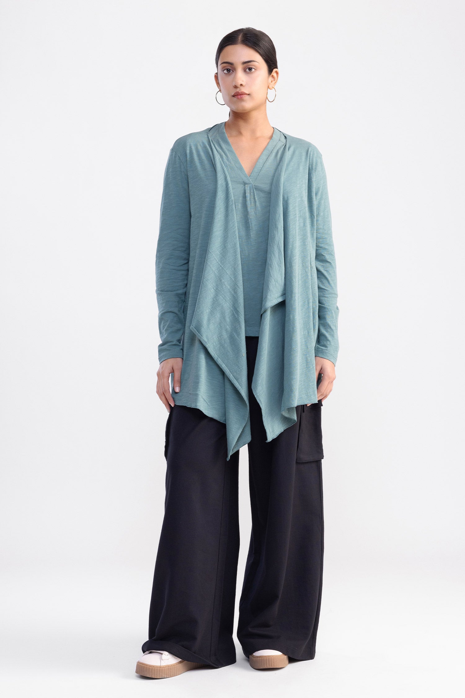 City Wrap Shrug Teal