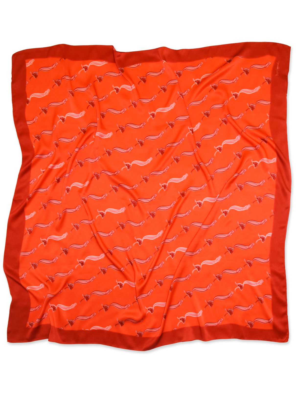 Red Fuschia Silk Scarf