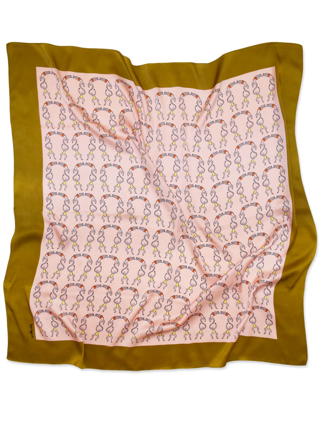 Pink Happy Silk Scarf
