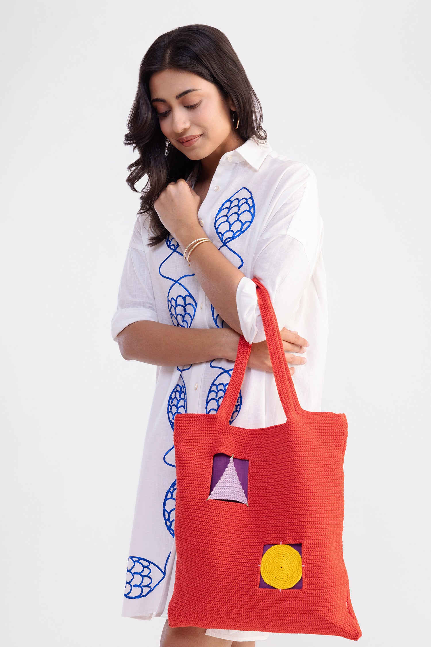 Red Aakar Tote Bag