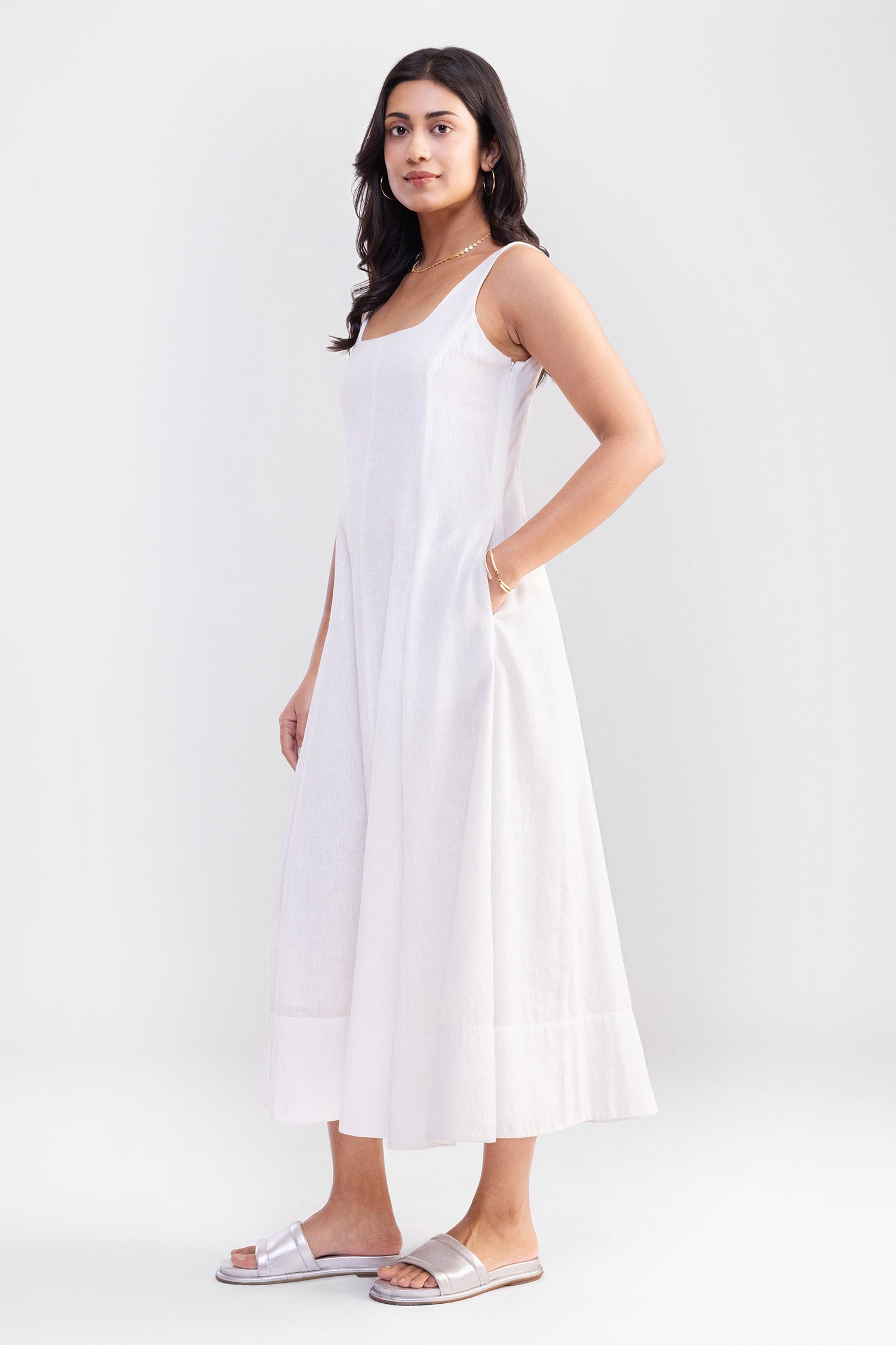Chand Dress White