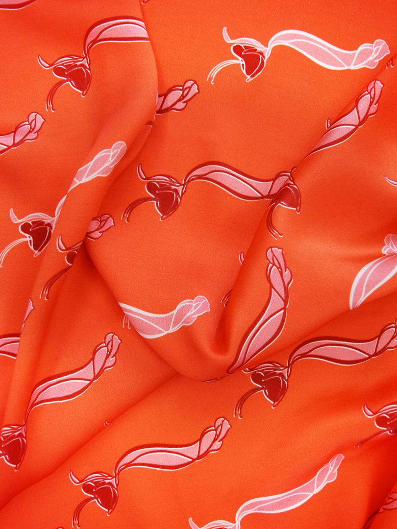 Red Fuschia Silk Scarf