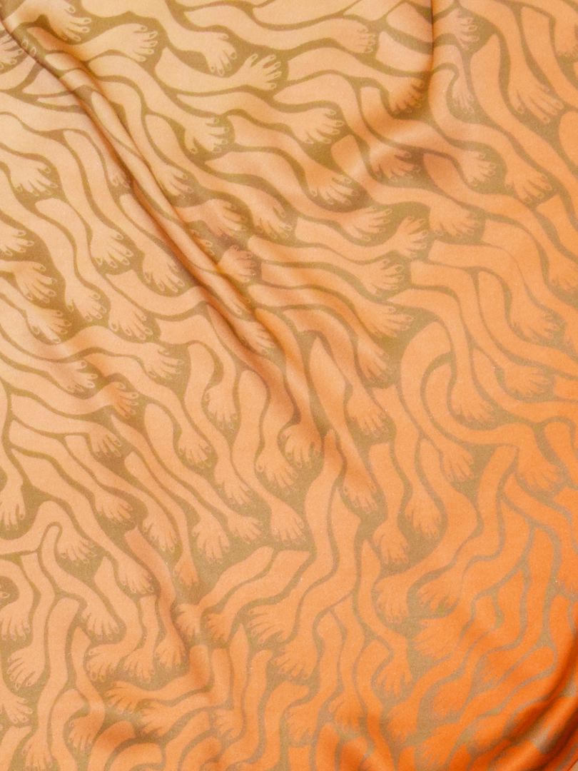 Gold Act Silk Scarf