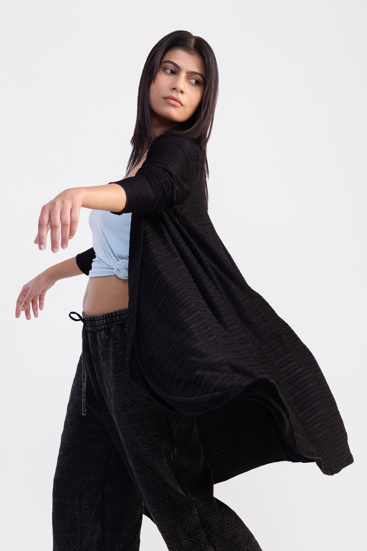 City Wrap Shrug Black Long