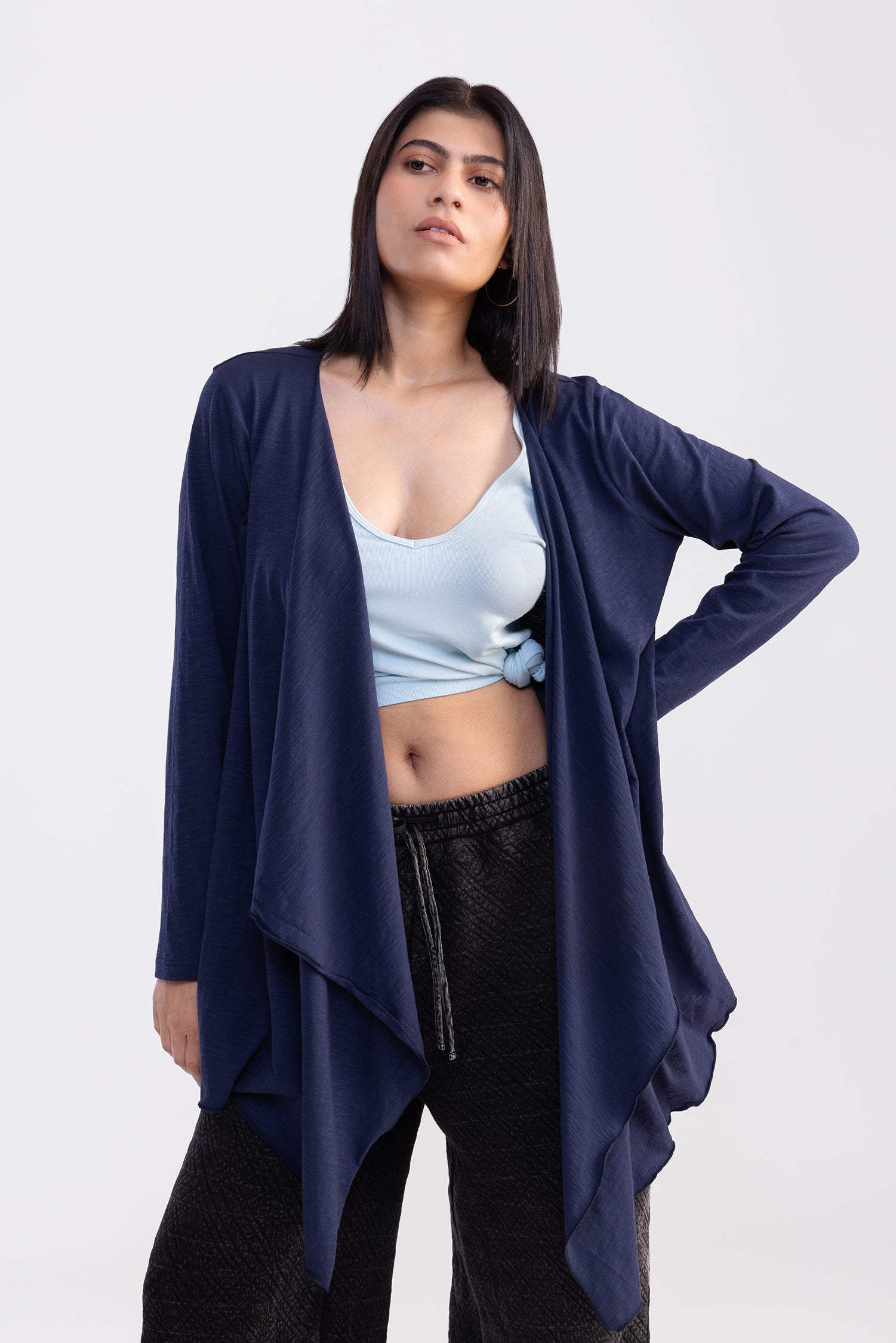 City Wrap Shrug Navy Short