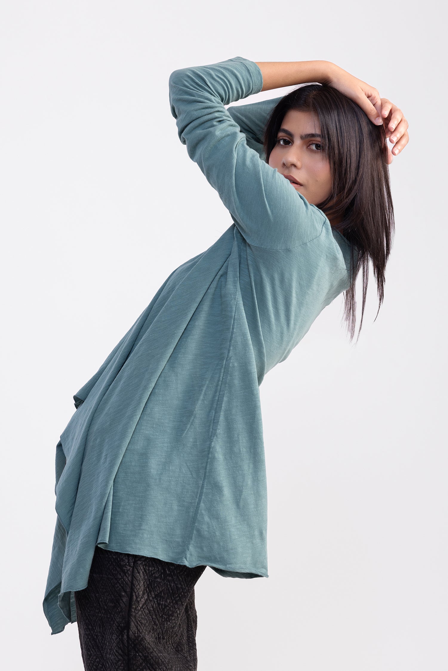 City Wrap Shrug Teal Short