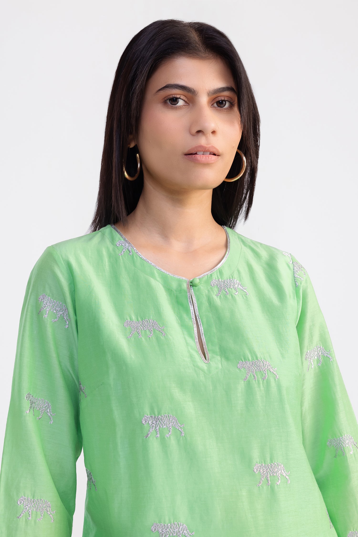 Royal Heiress Green Kurta Set