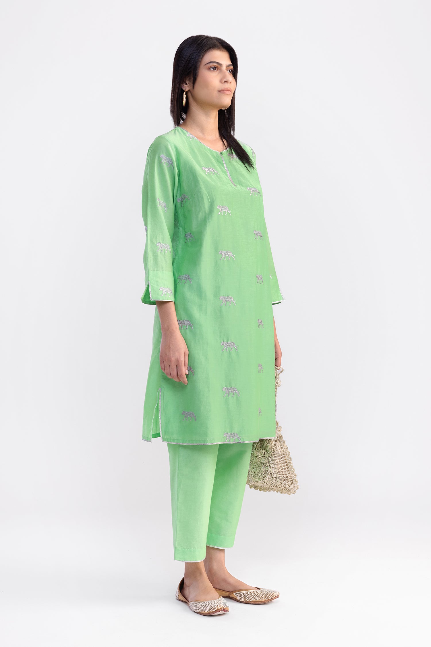 Royal Heiress Green Kurta Set