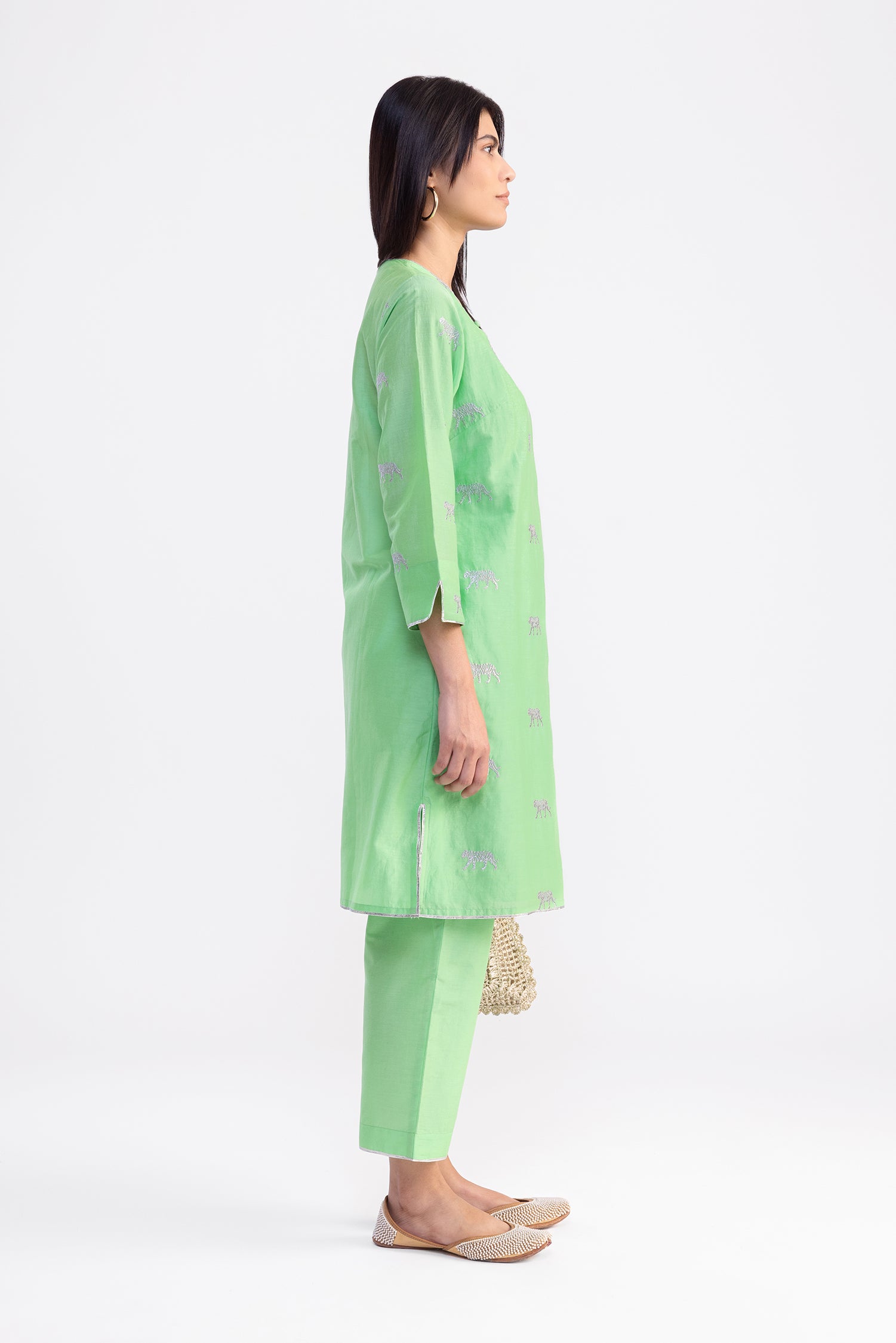 Royal Heiress Green Kurta Set