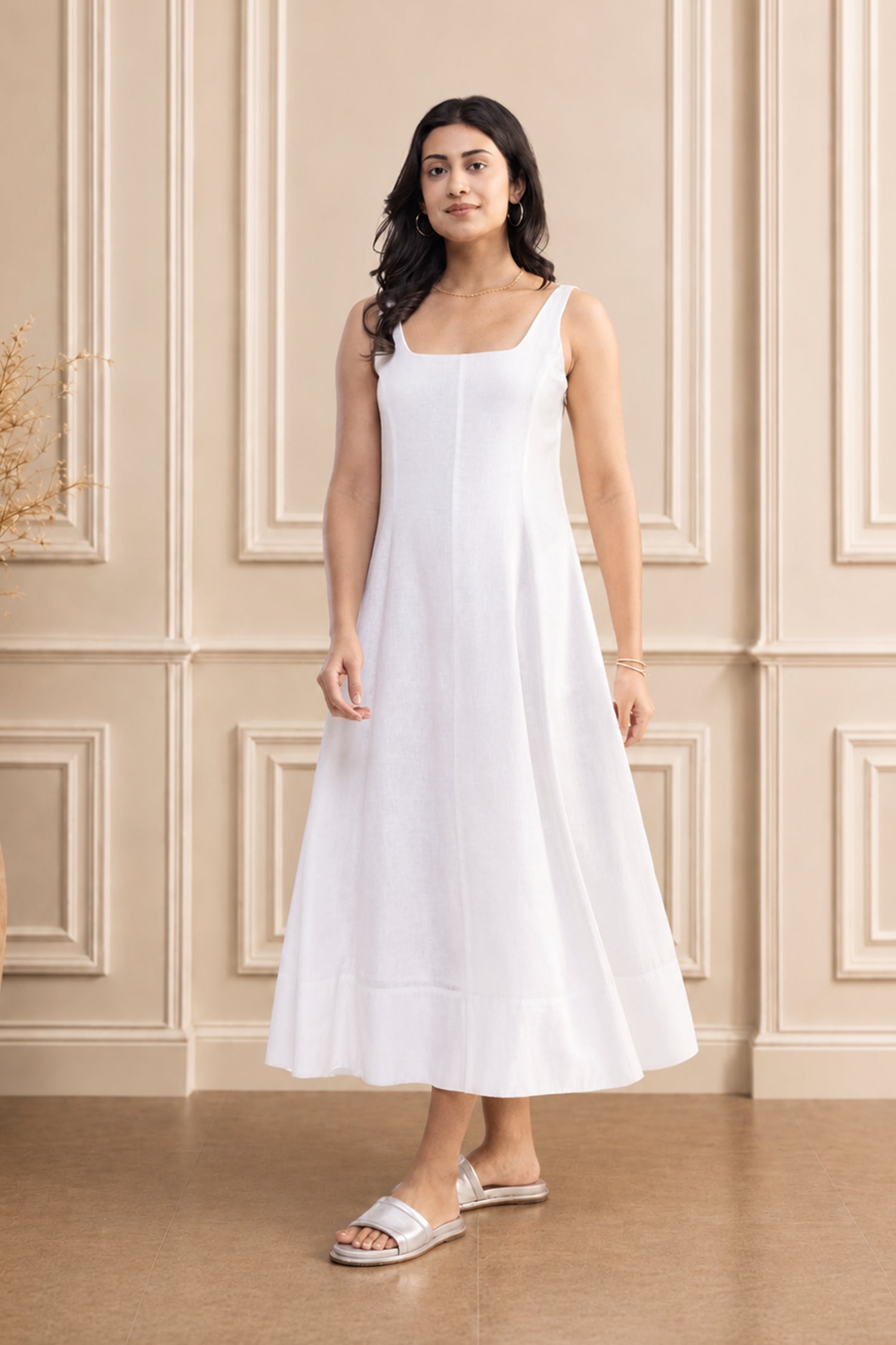 Chand Dress White