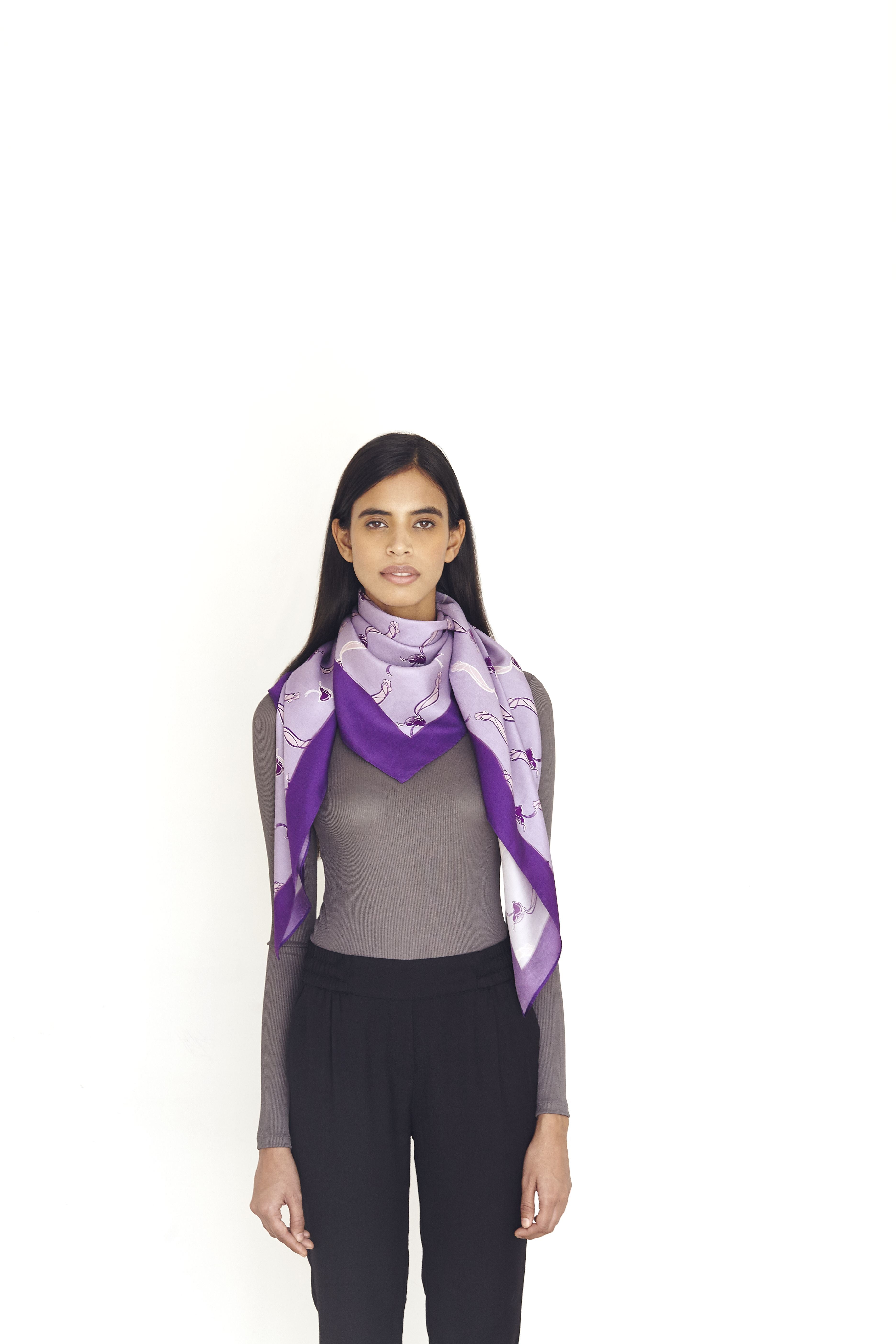 Fuschia Silk Scarf