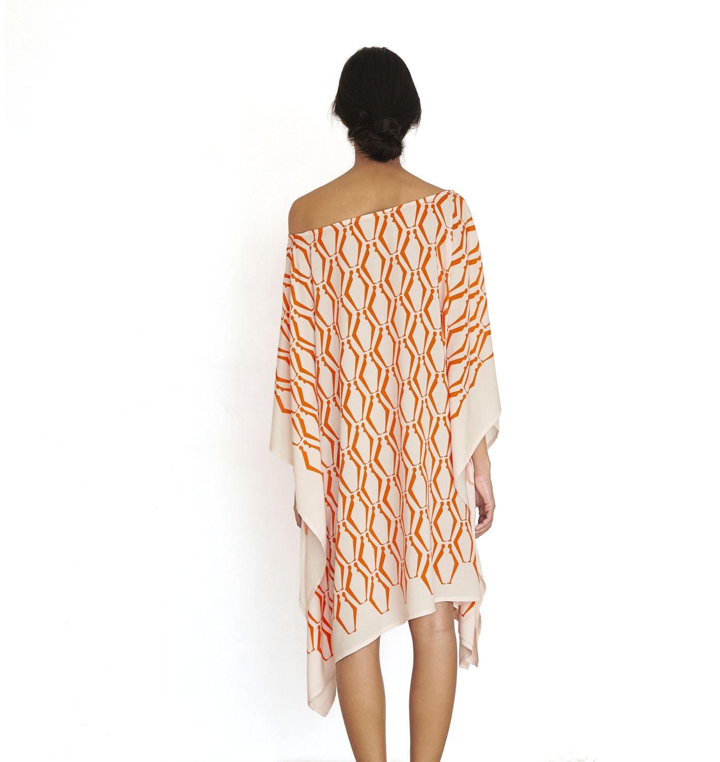 DIAMOND ORANGE KAFTAN