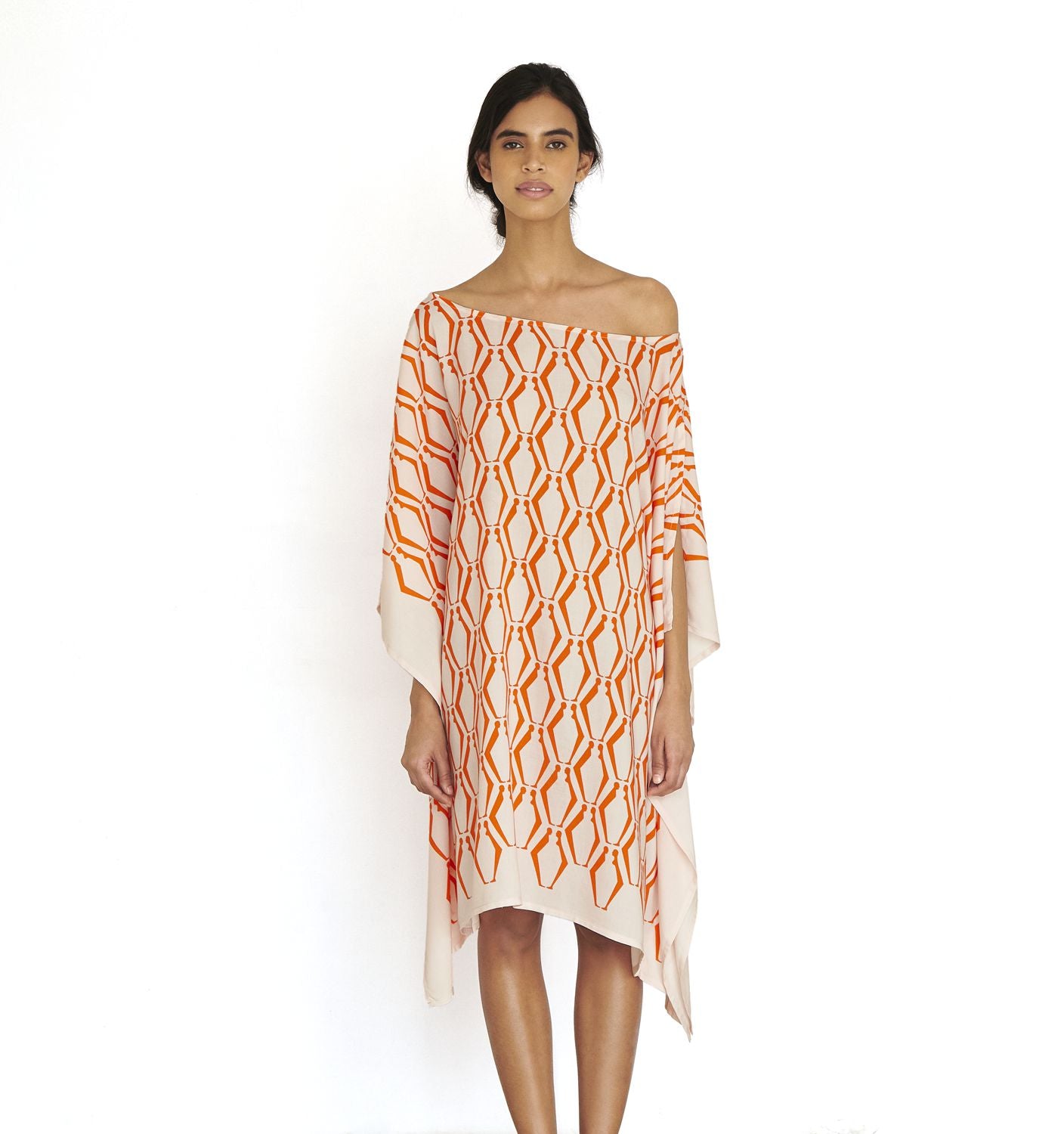 DIAMOND ORANGE KAFTAN