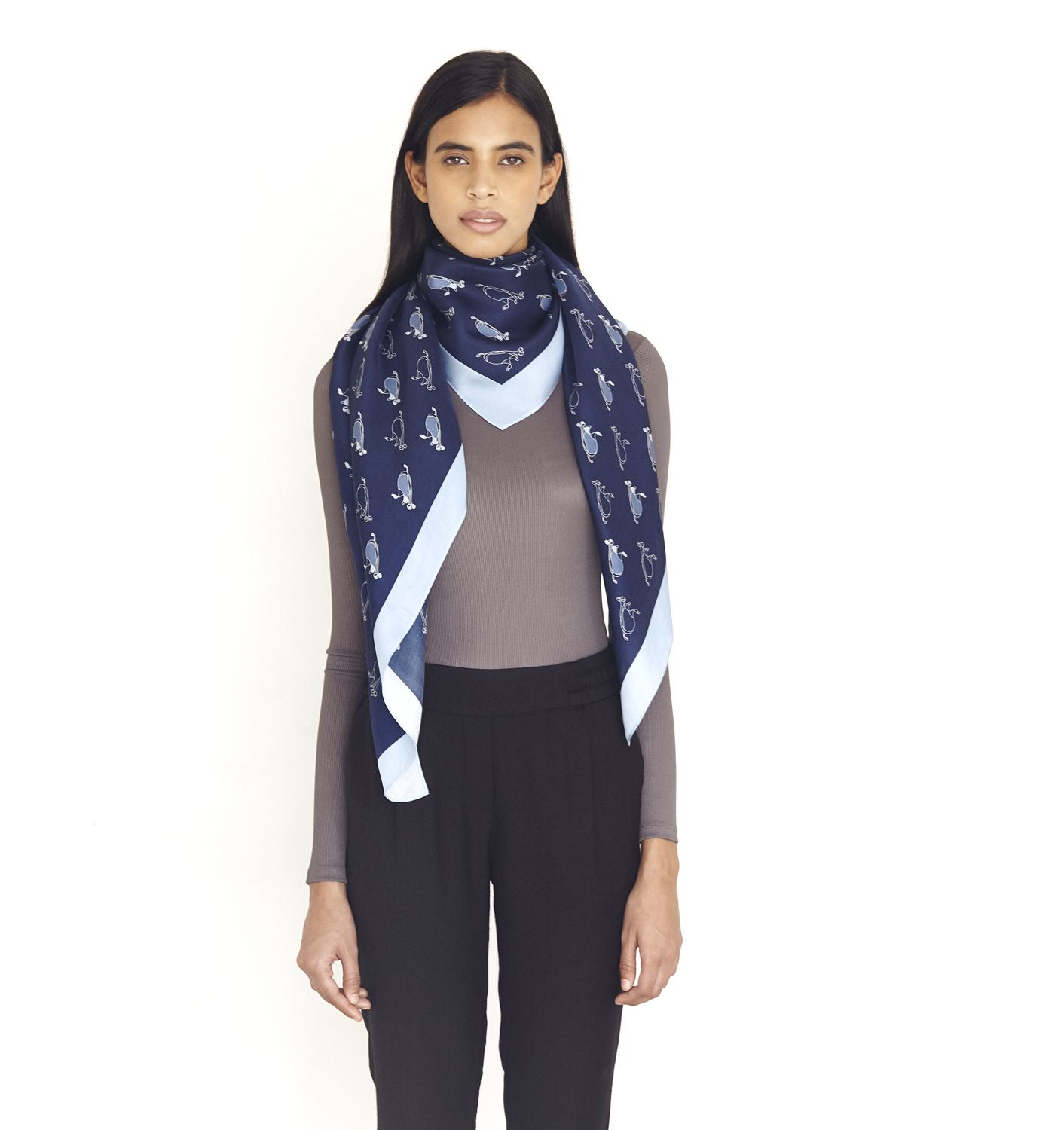 Robotic Rabbit Silk Scarf