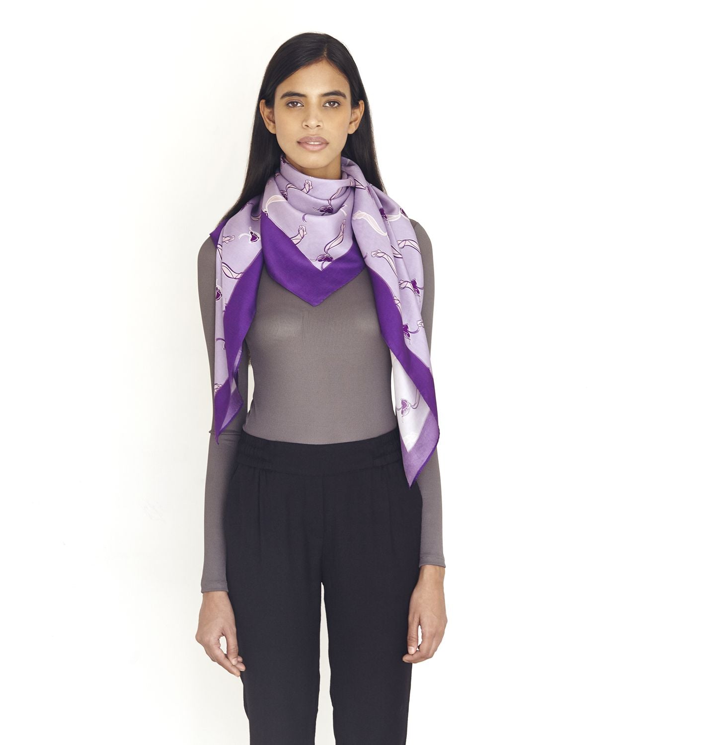 Fuschia Silk Scarf