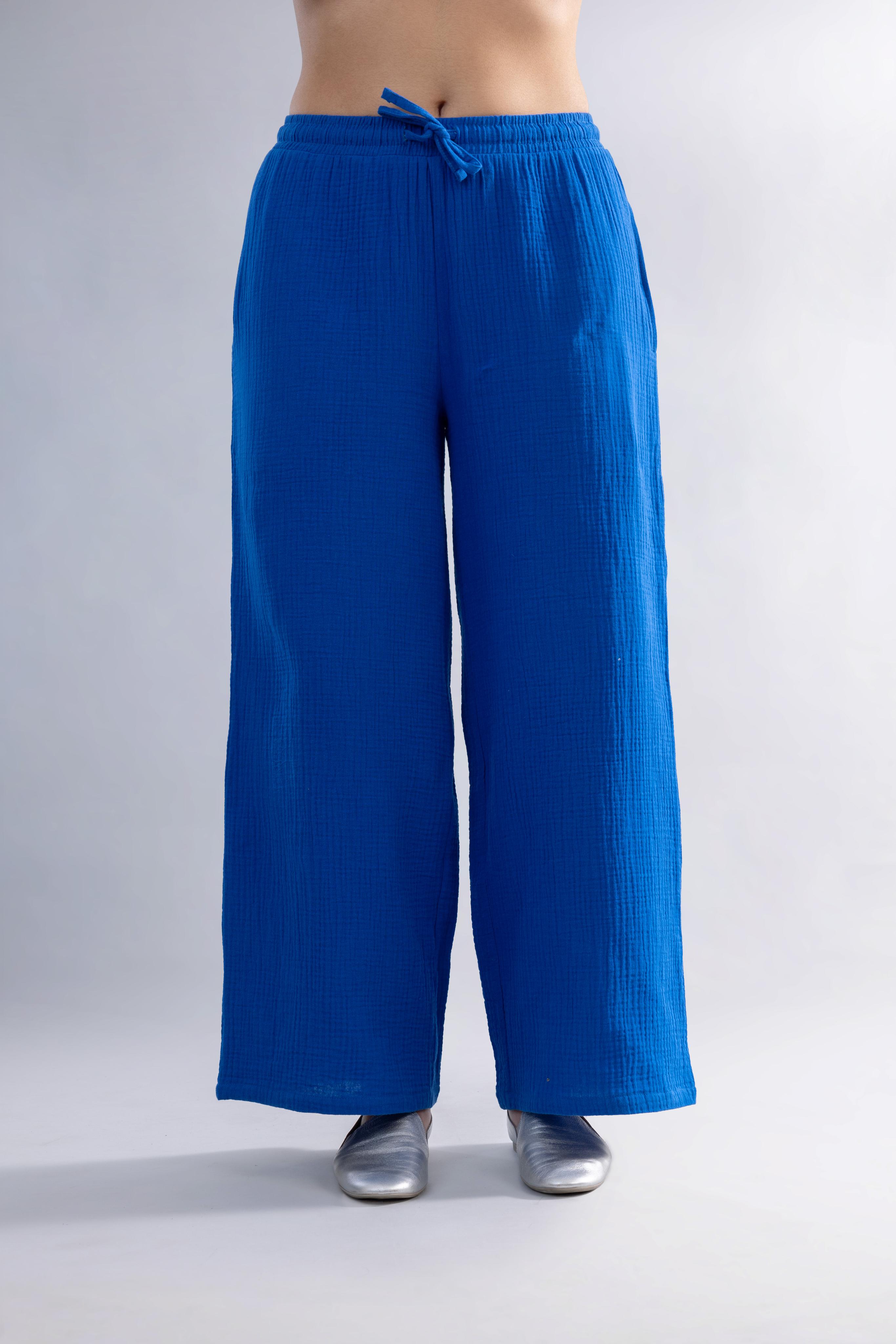 FLARE PANTS BLUE