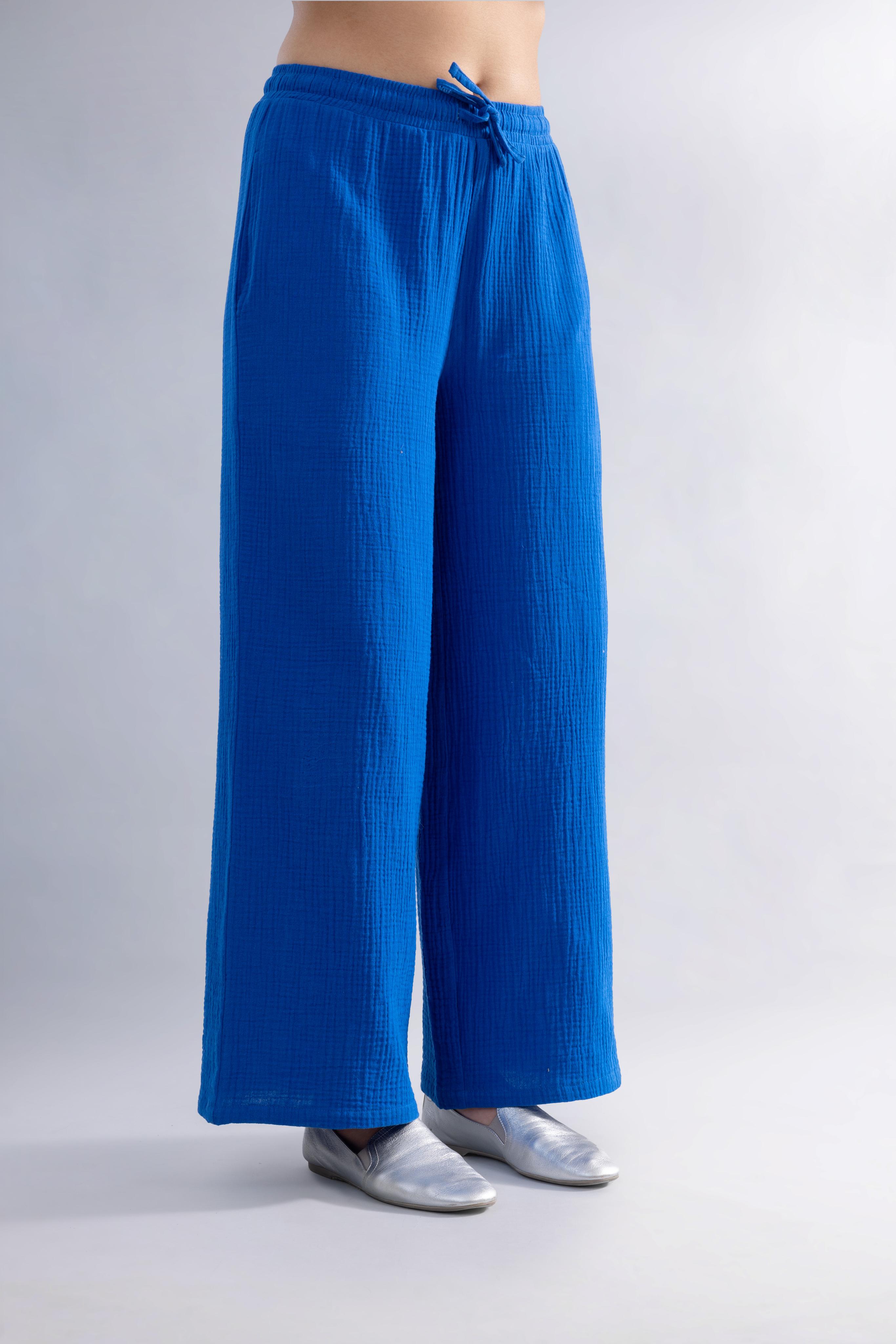 FLARE PANTS BLUE