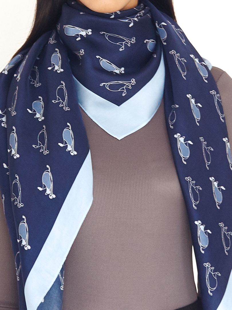 Robotic Rabbit Silk Scarf