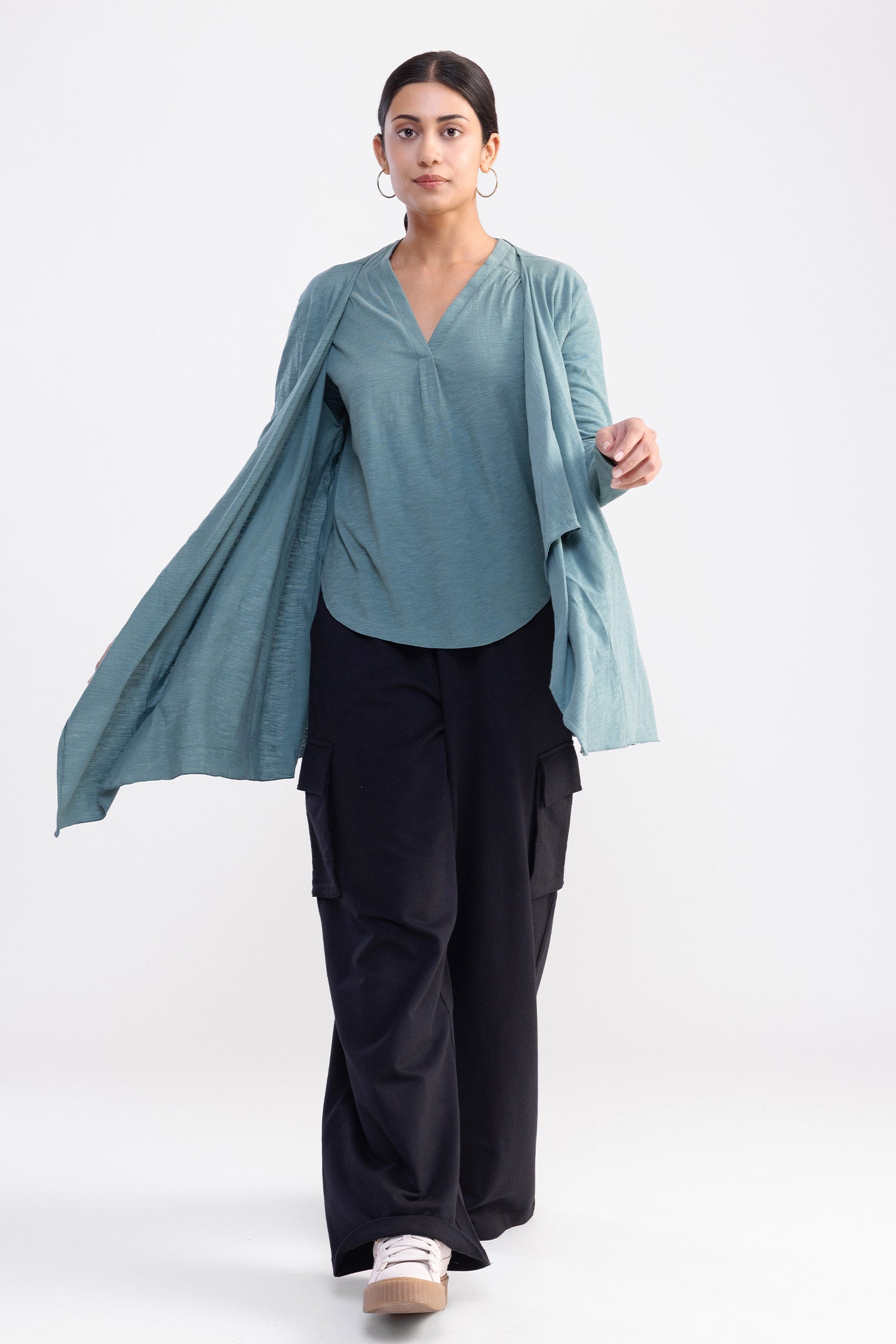 City Wrap Shrug Teal