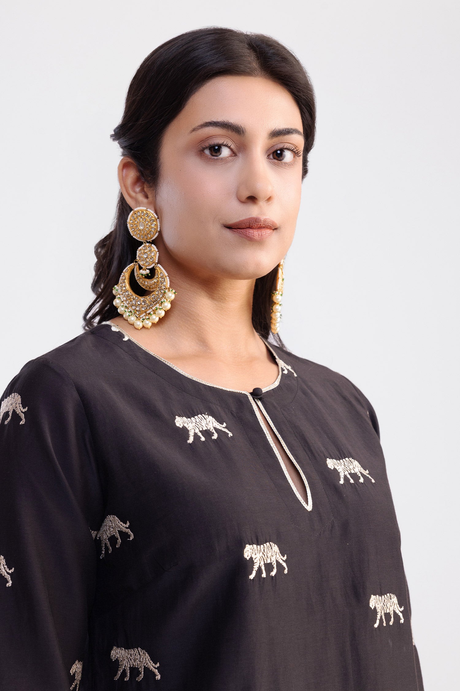 Royal Heiress Black Kurta Set