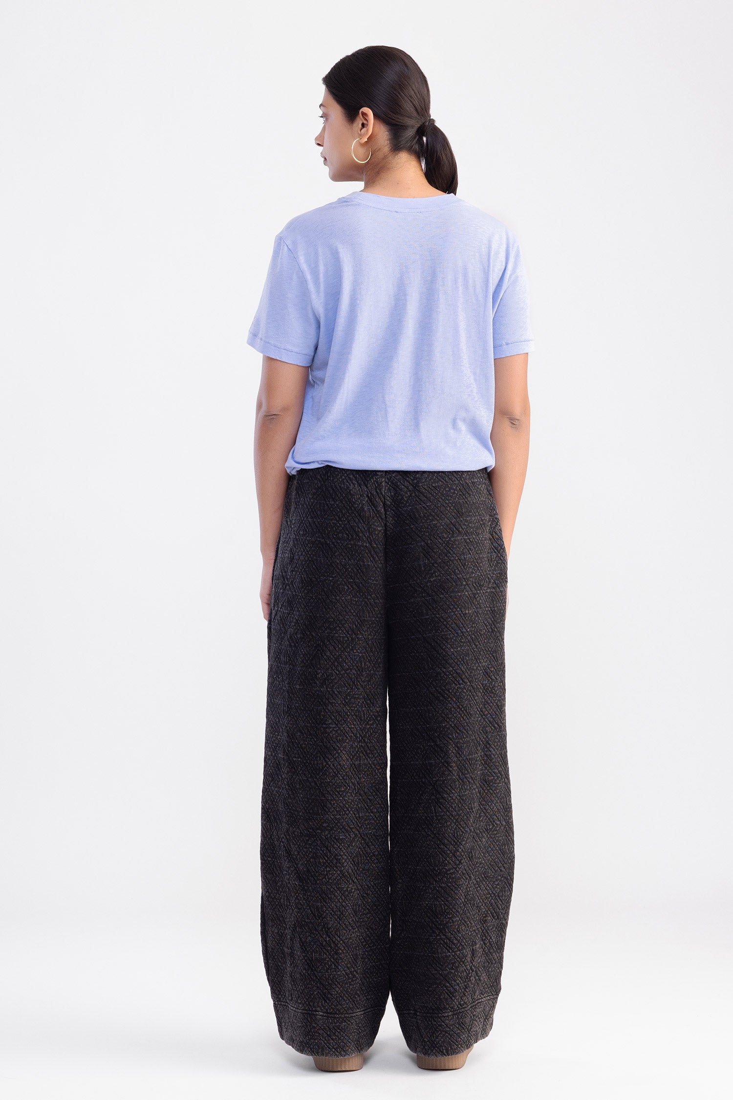 Quilted Charcoal Track Pants