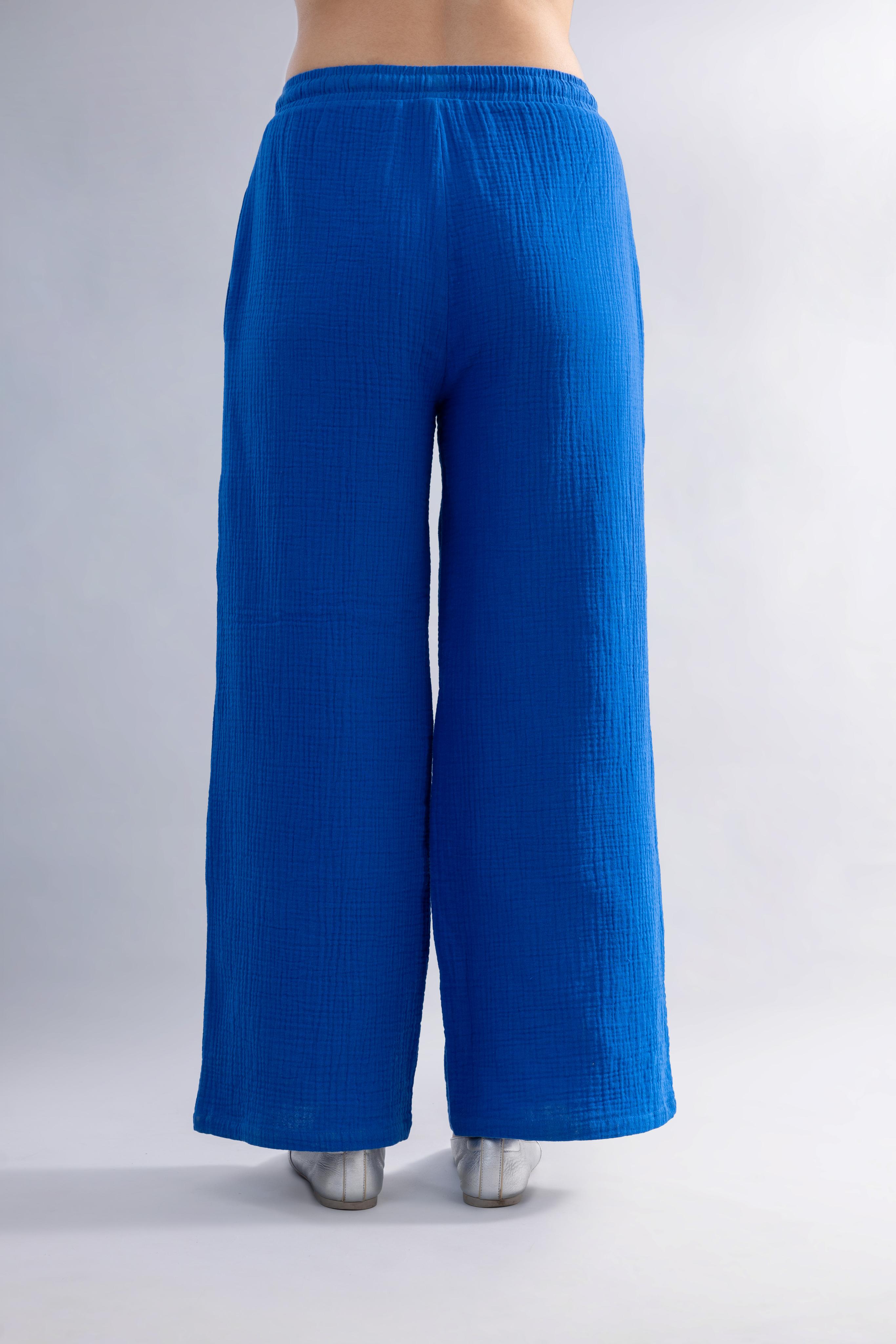 FLARE PANTS BLUE