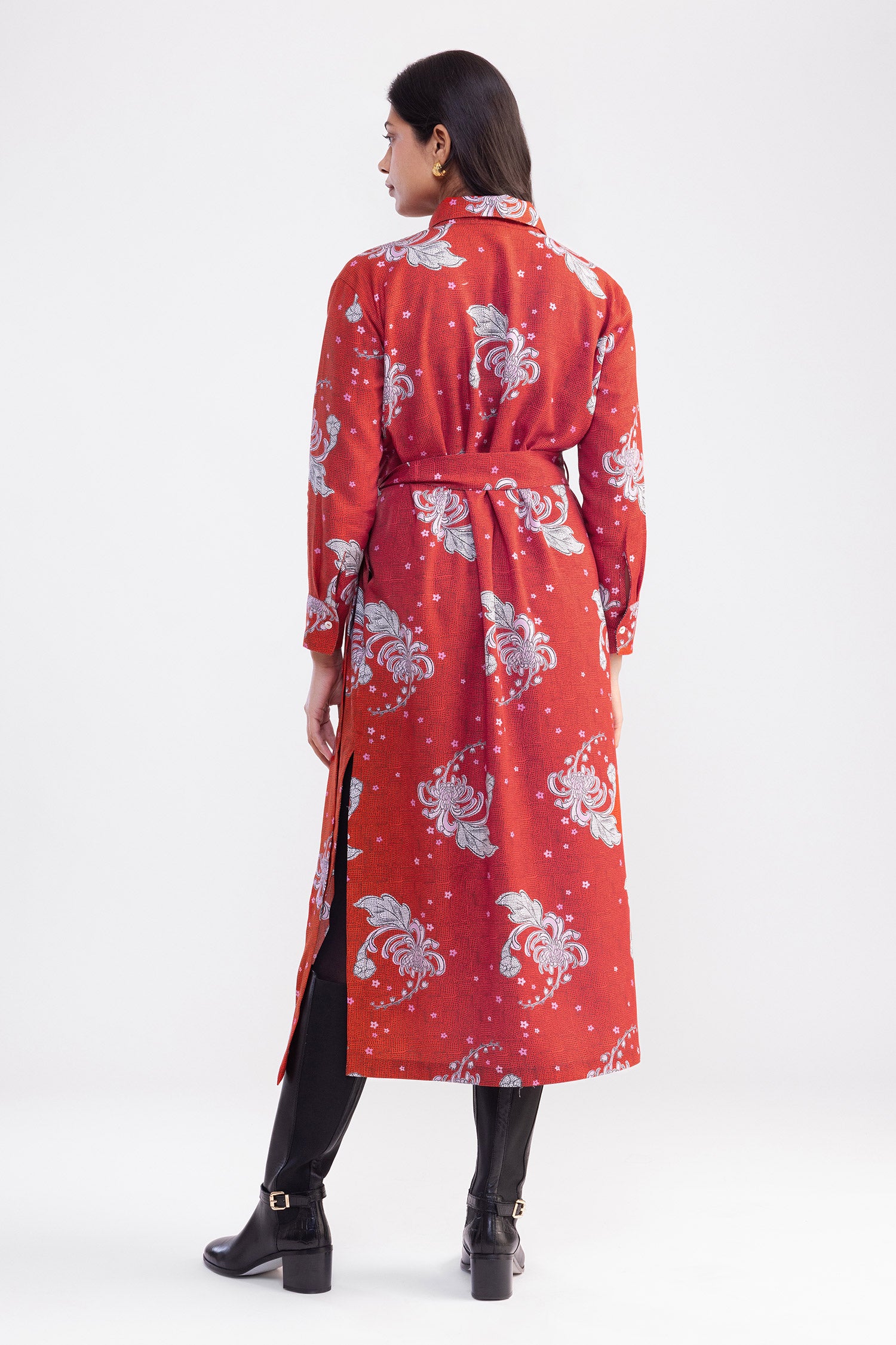 Crysanthmum Joy Shirt Dress