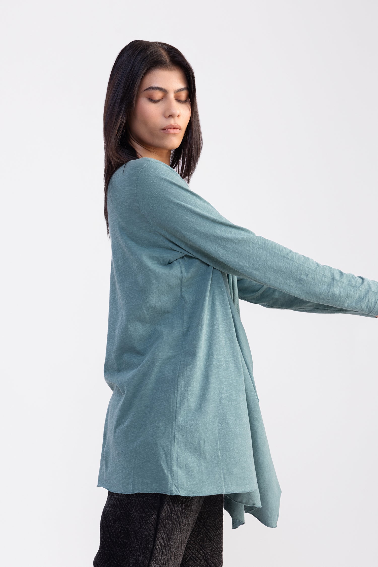 City Wrap Shrug Teal Short