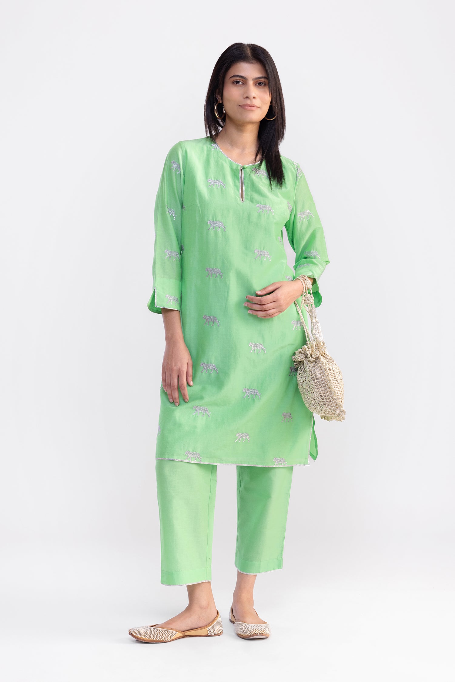 Royal Heiress Green Kurta Set
