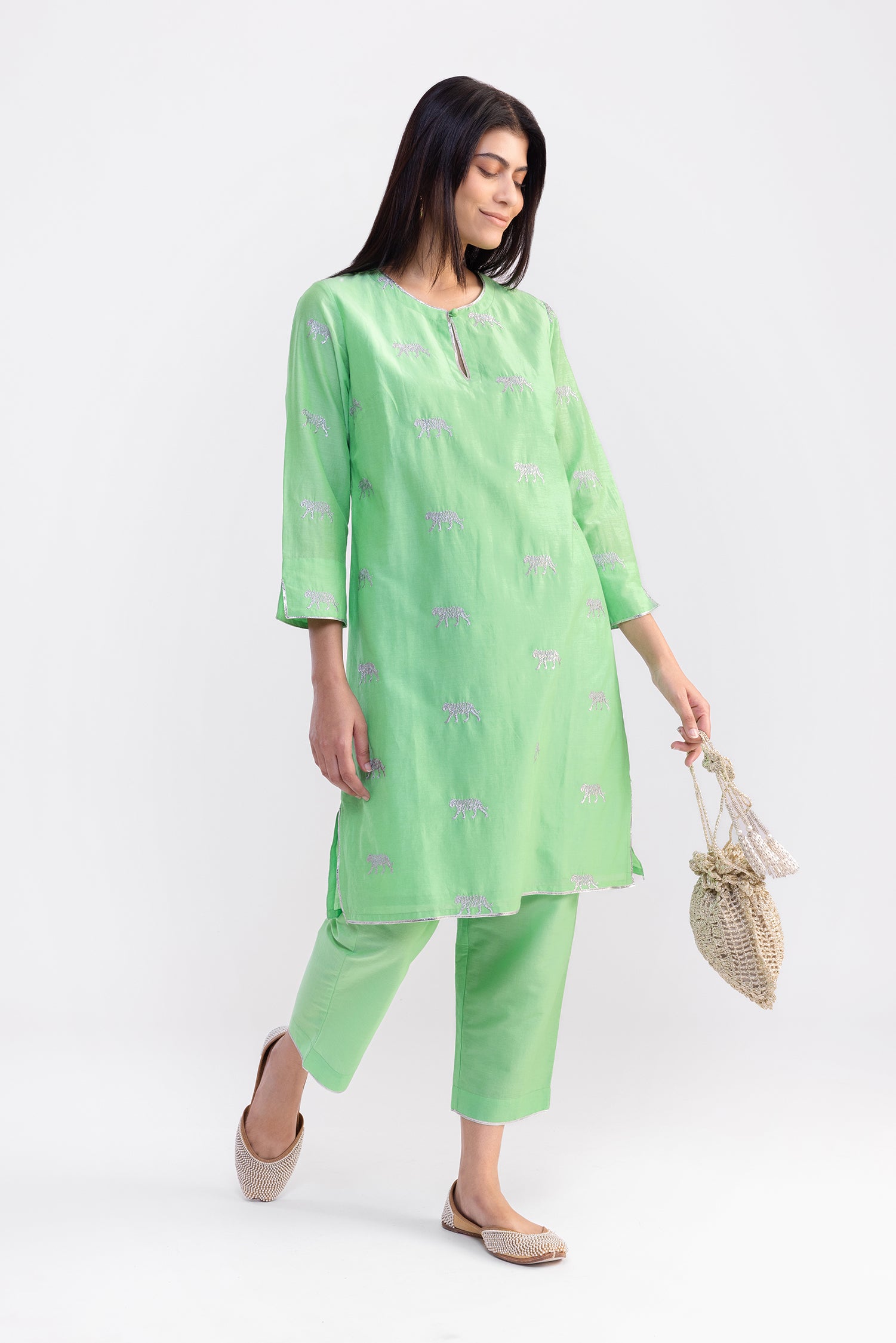 Royal Heiress Green Kurta Set