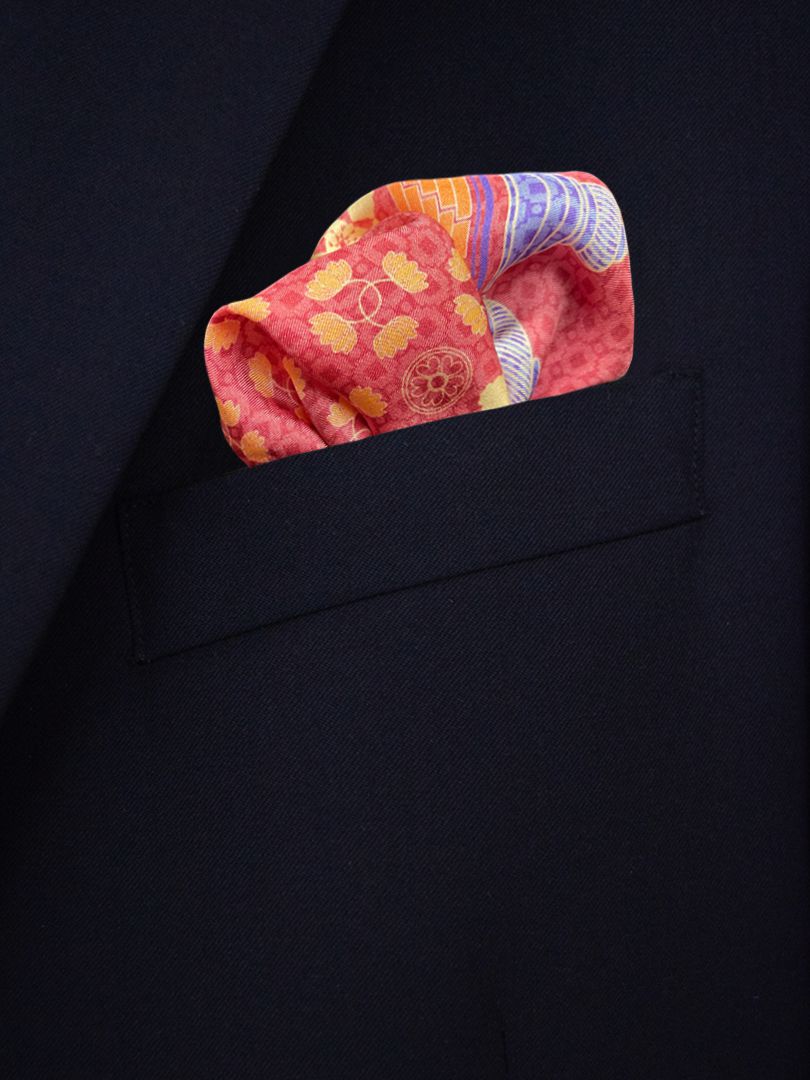 Hampi Red Pocket Square