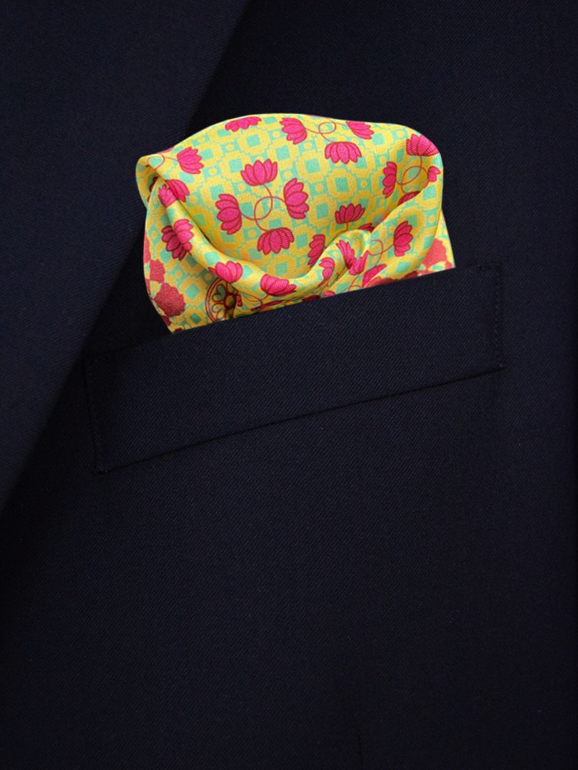 Hampi Yellow Pocket Square