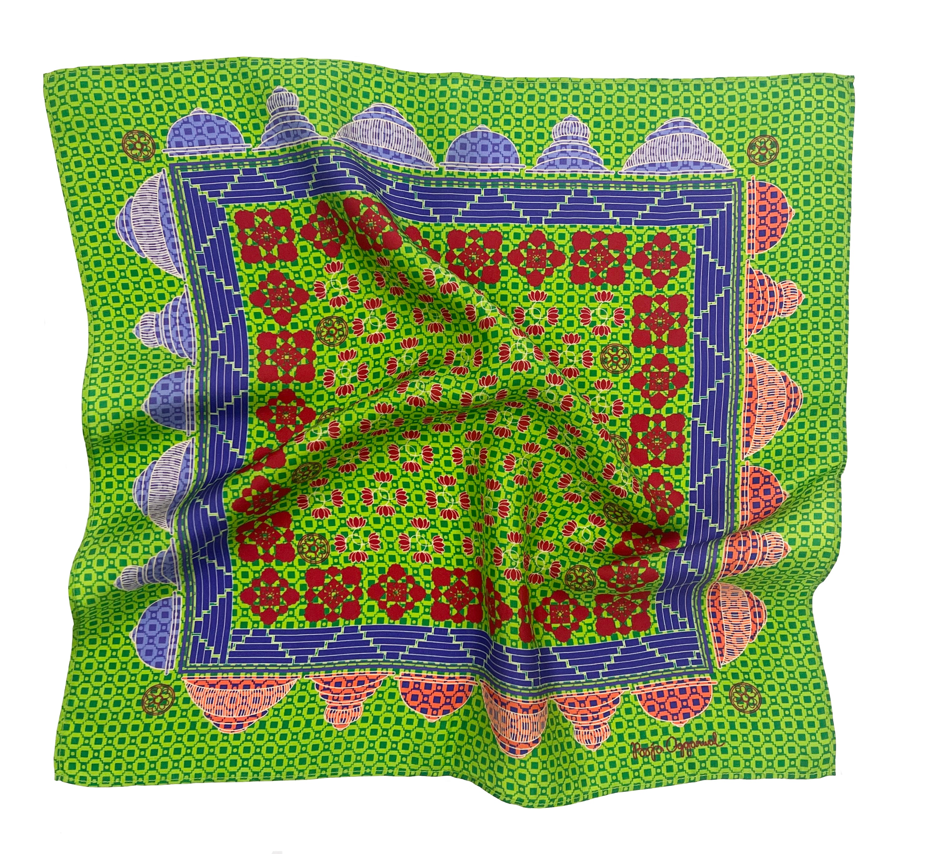 Hampi Green Pocket Square