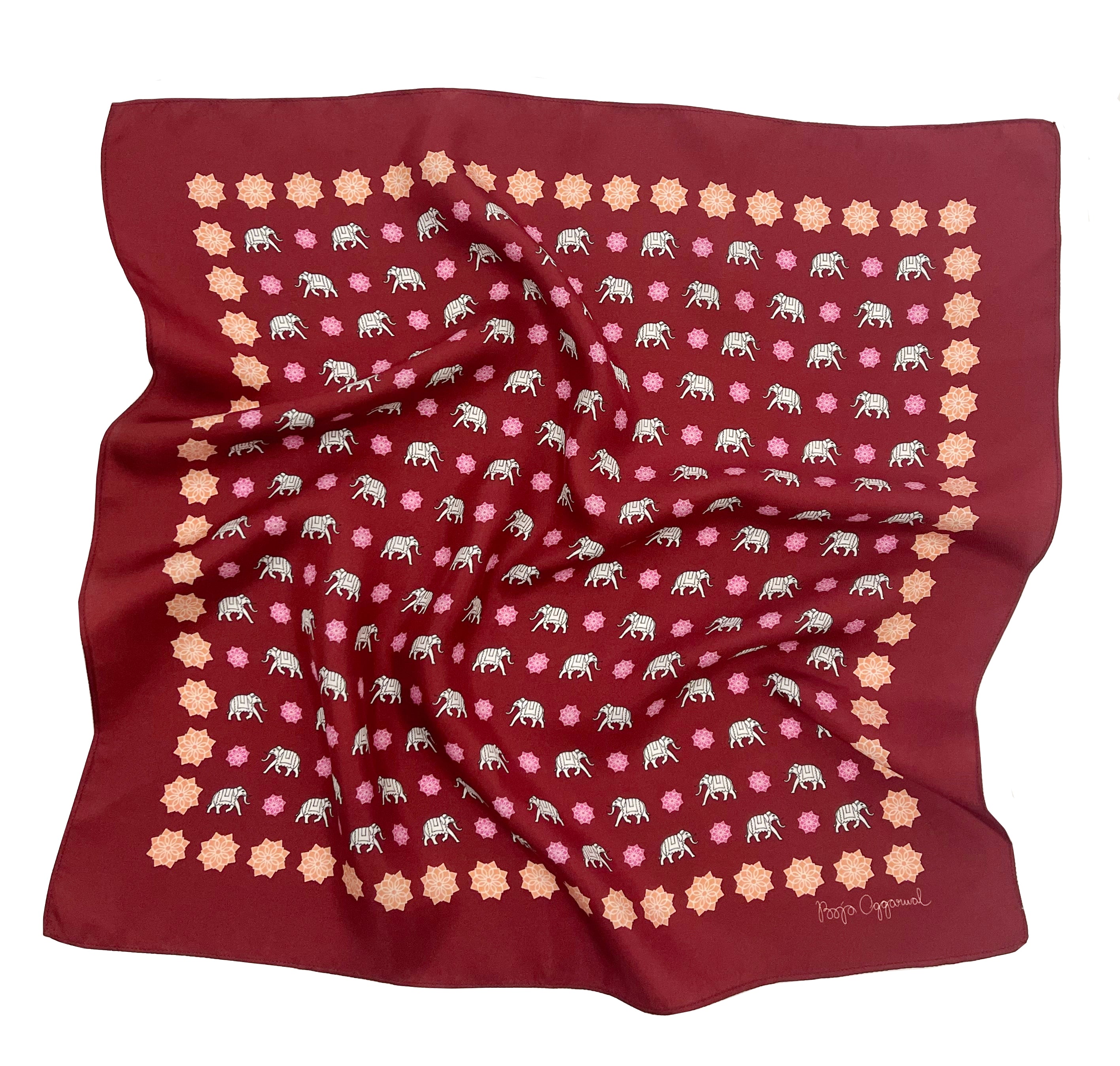 Royal Maroon Pocket Square