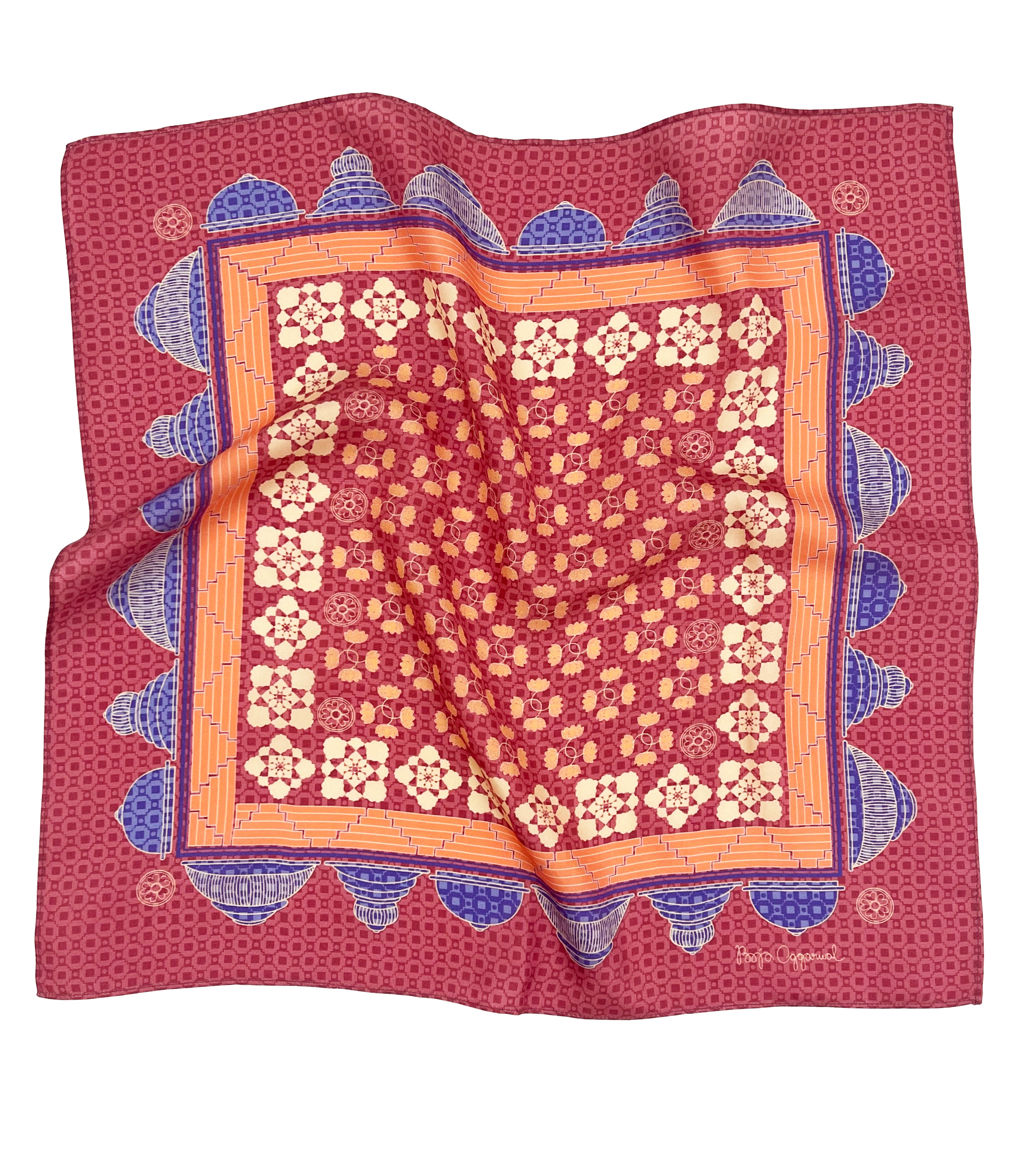 Hampi Red Pocket Square