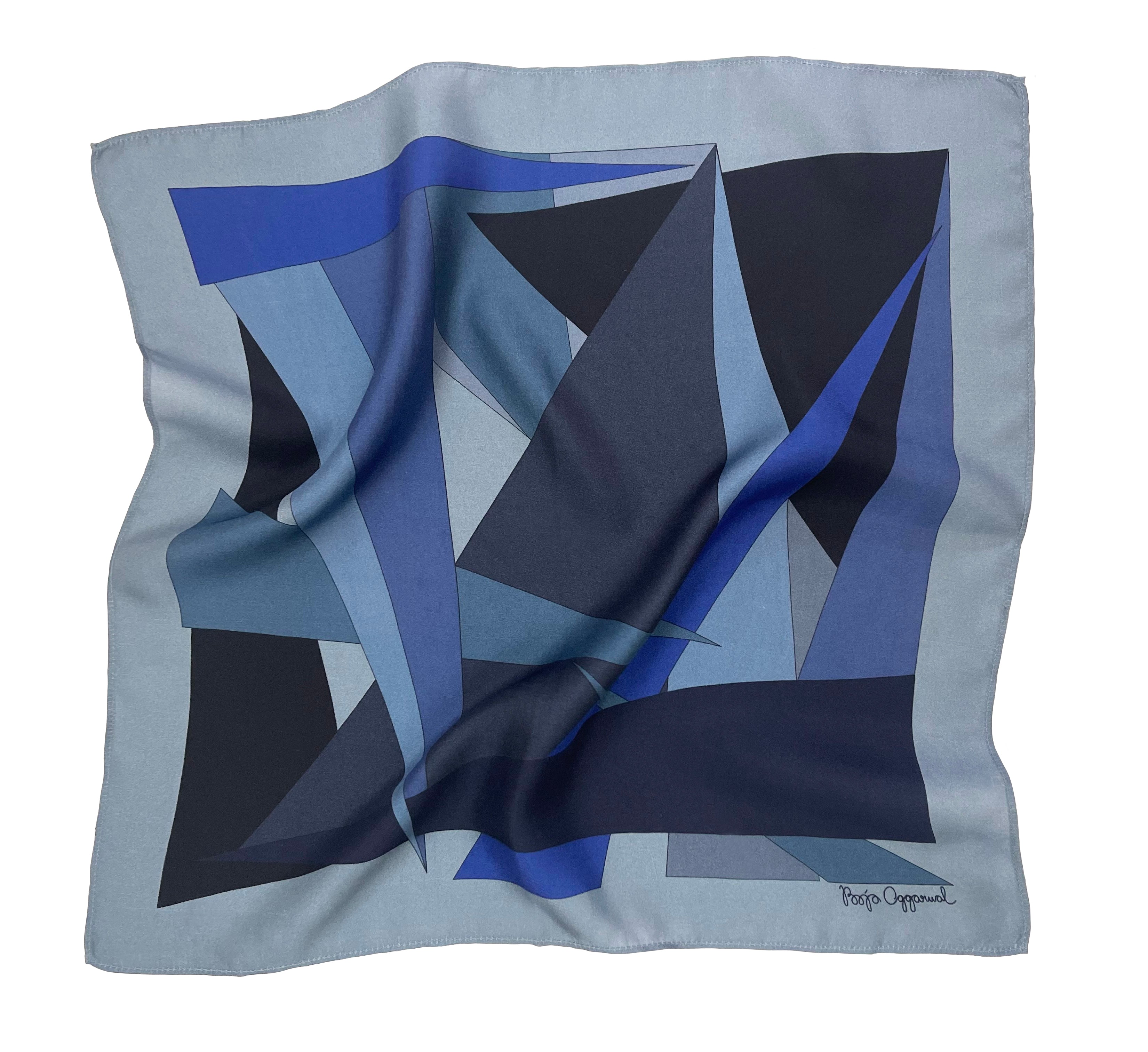 Triangle Navy Pocket Square