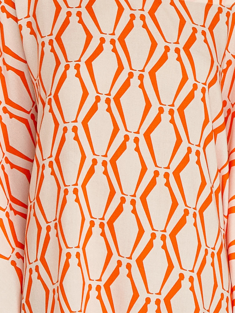 DIAMOND ORANGE KAFTAN