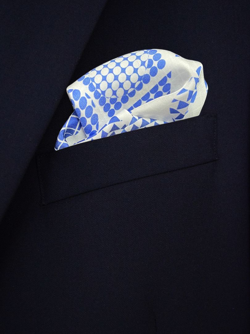 Play Cobalt Pocket Square