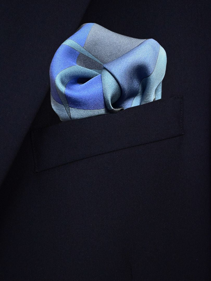 Triangle Navy Pocket Square