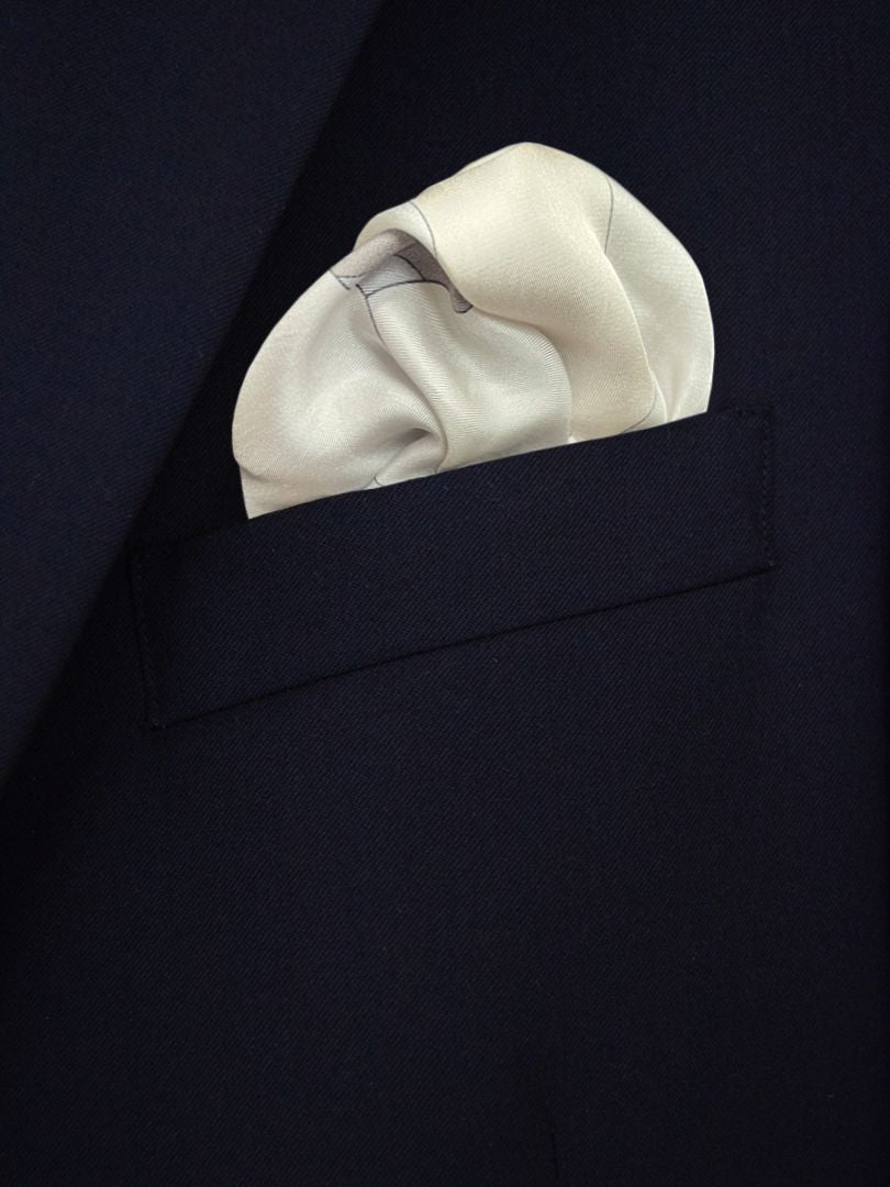 Triangle Beige Pocket Square